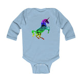 The "Rainbow Skull Candy Unicorn" Infant Long Sleeve Bodysuit
