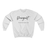 The "Youngest" Family Roles Unisex Heavy Blend™ Crewneck Sweatshirt