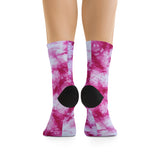 Our "Pink Marble" DTG Socks