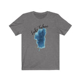 Our "Lake Of Tahoe Depth Map" Unisex Jersey Short Sleeve Tee