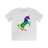 The "Rainbow Skull Candy Unicorn" Kids Softstyle Tee