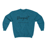 The "Youngest" Family Roles Unisex Heavy Blend™ Crewneck Sweatshirt