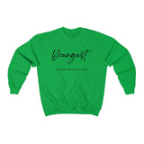 The "Youngest" Family Roles Unisex Heavy Blend™ Crewneck Sweatshirt