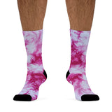 Our "Pink Marble" DTG Socks