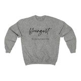 The "Youngest" Family Roles Unisex Heavy Blend™ Crewneck Sweatshirt