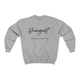 The "Youngest" Family Roles Unisex Heavy Blend™ Crewneck Sweatshirt