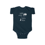 The "Dancing in the Rain" (white text) Infant Fine Jersey Bodysuit
