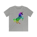 The "Rainbow Skull Candy Unicorn" Kids Softstyle Tee