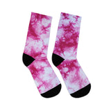 Our "Pink Marble" DTG Socks