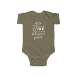 The "My life fishing" (white text) Infant Fine Jersey Bodysuit