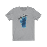 Our "Lake Of Tahoe Depth Map" Unisex Jersey Short Sleeve Tee