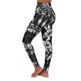 Our "Black Tie Dye" High Waisted Yoga Leggings