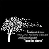 The "I am the Storm" (white text) Microfiber Duvet Cover