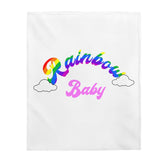 Rainbow Baby girl Velveteen Plush Blanket