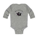 Our "Pack Leader" Black Silhouette Girl Long Sleeve Bodysuit