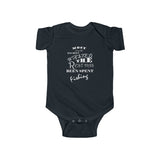 The "My life fishing" (white text) Infant Fine Jersey Bodysuit