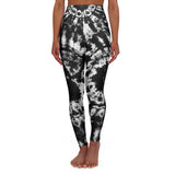 Our "Black Tie Dye" High Waisted Yoga Leggings