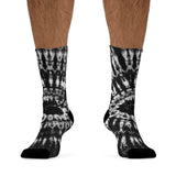 Our "Black white Tye Dye" DTG Socks