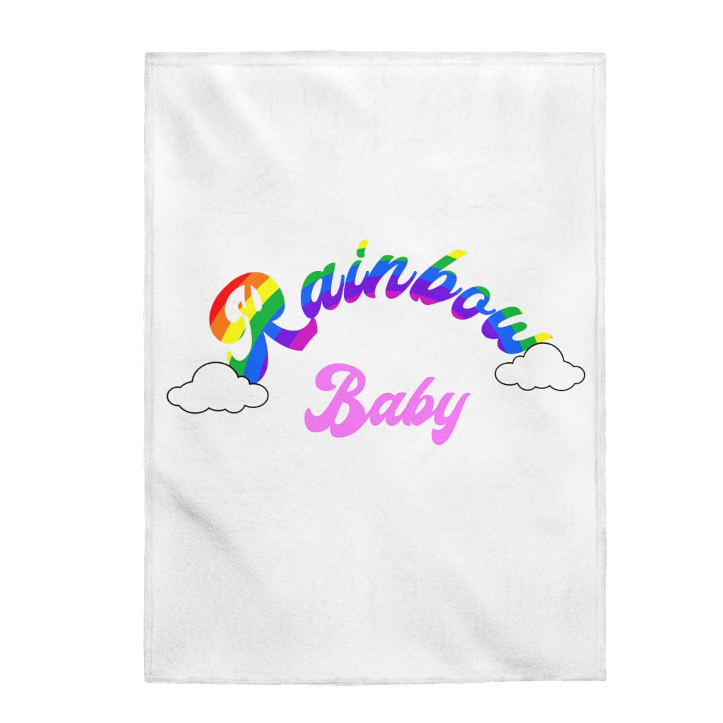 Rainbow Baby girl Velveteen Plush Blanket – Phantasy Art and Design