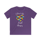 Autism Awareness "Loud Noises" Kids Softstyle Tee